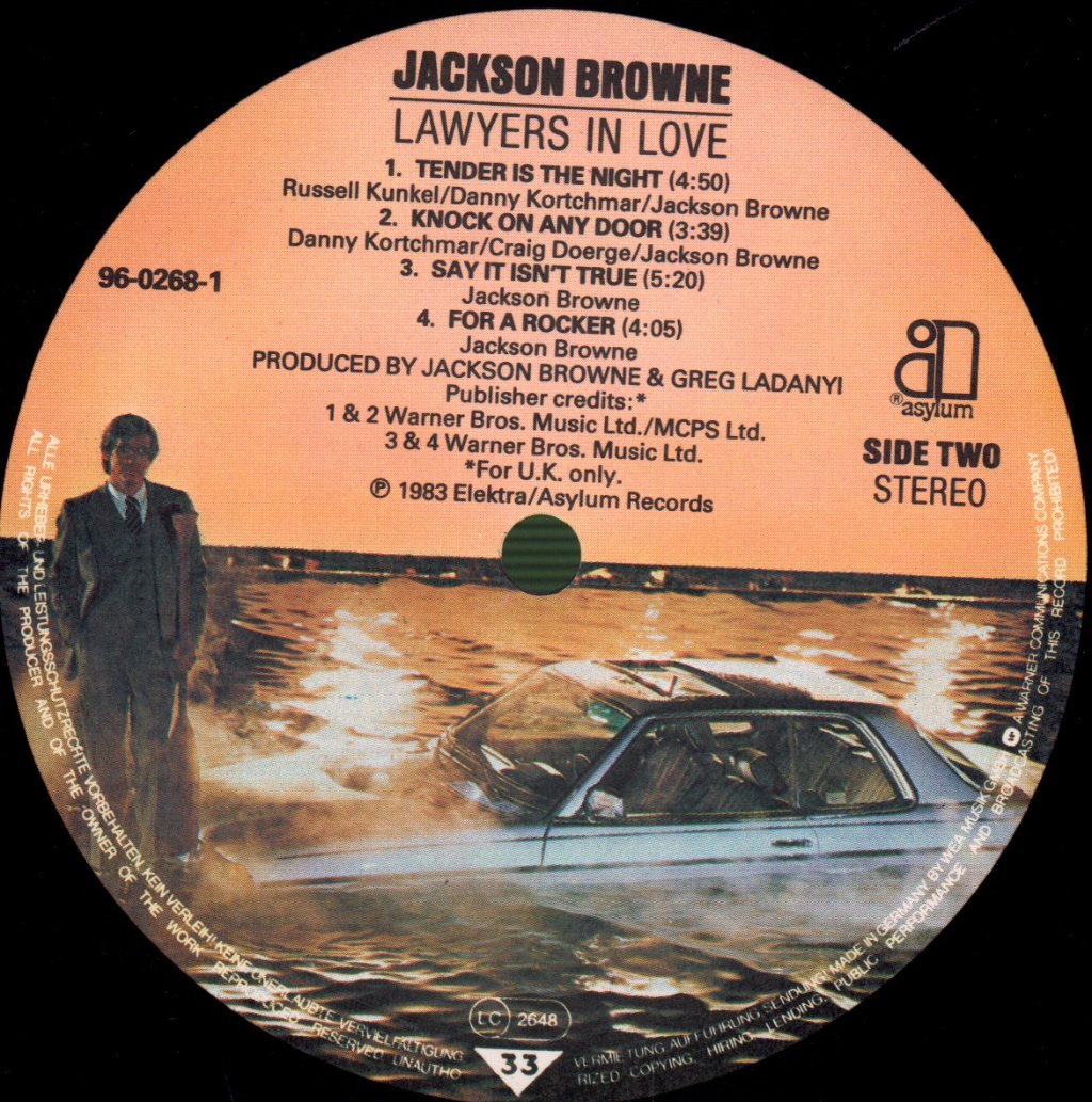 Jackson Browne - Lawyers In Love - Lp
