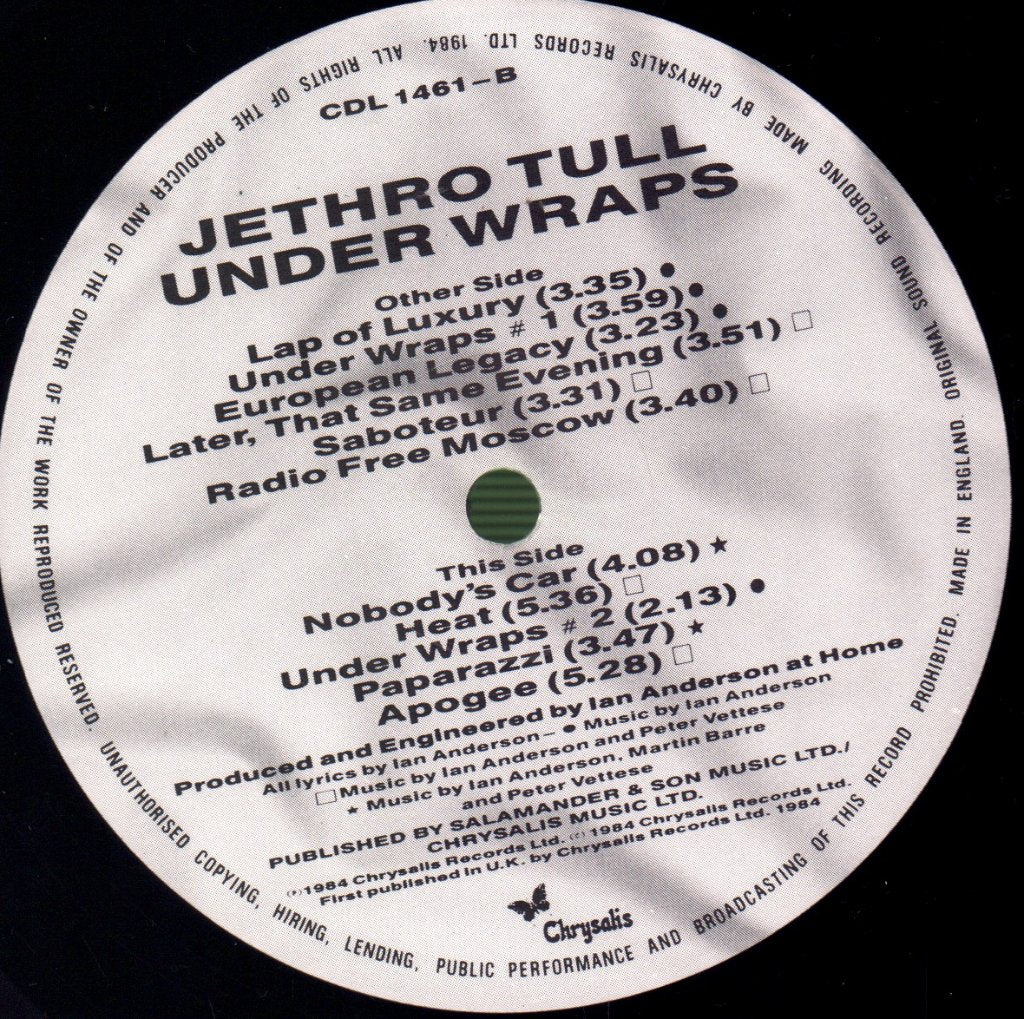 Jethro Tull - Under Wraps - Lp