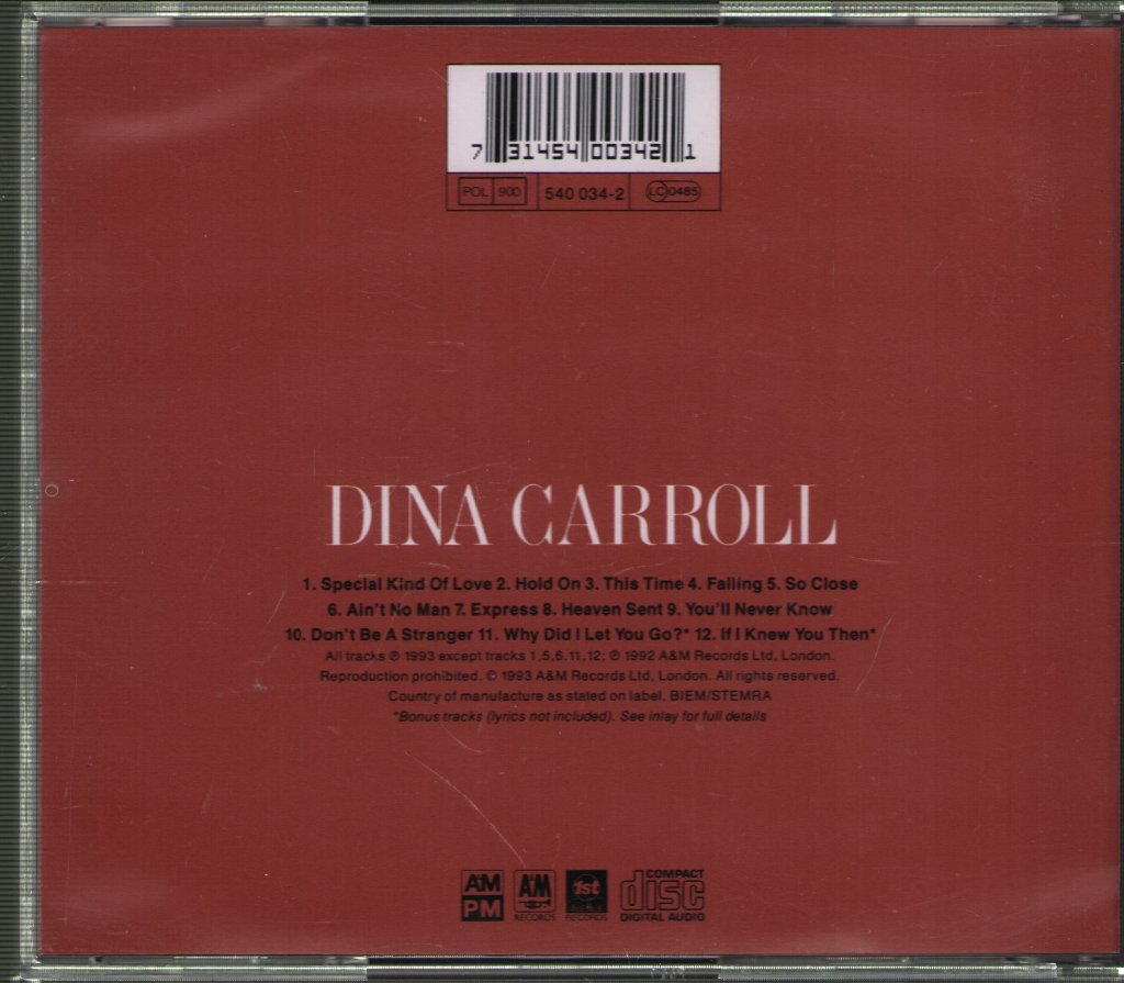 Dina Carroll - So Close - Cd