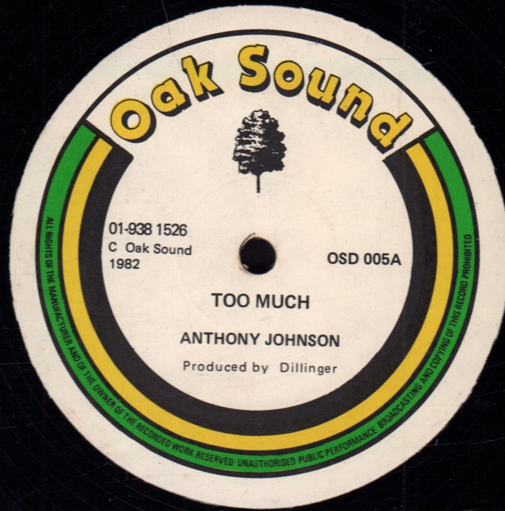 Anthony Johnson / Welton Irie - Too Much / How You Keep A Dance - 12 Inch