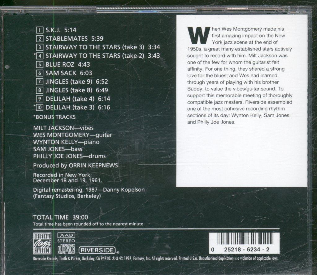 Milt Jackson And Wes Montgomery - Bags Meets Wes! - Cd