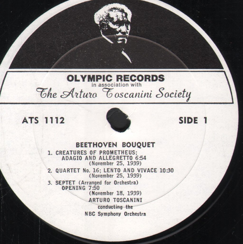Arturo Toscanini / NBC Symphony Orchestra - Beethoven Bouquet Creatures Of Prometheus Quartette No. 16, Septet - Lp