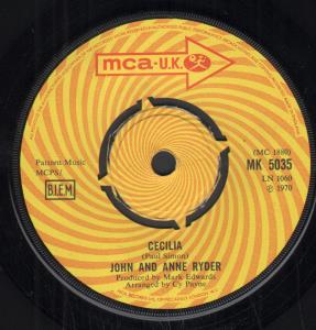 John And Anne Ryder - Cecilia - 7 Inch