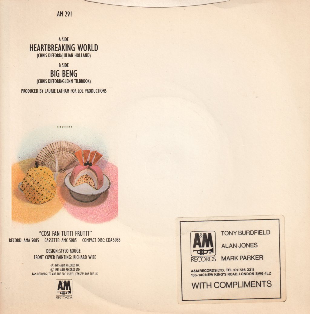 Squeeze - Heartbreaking World - 7 Inch