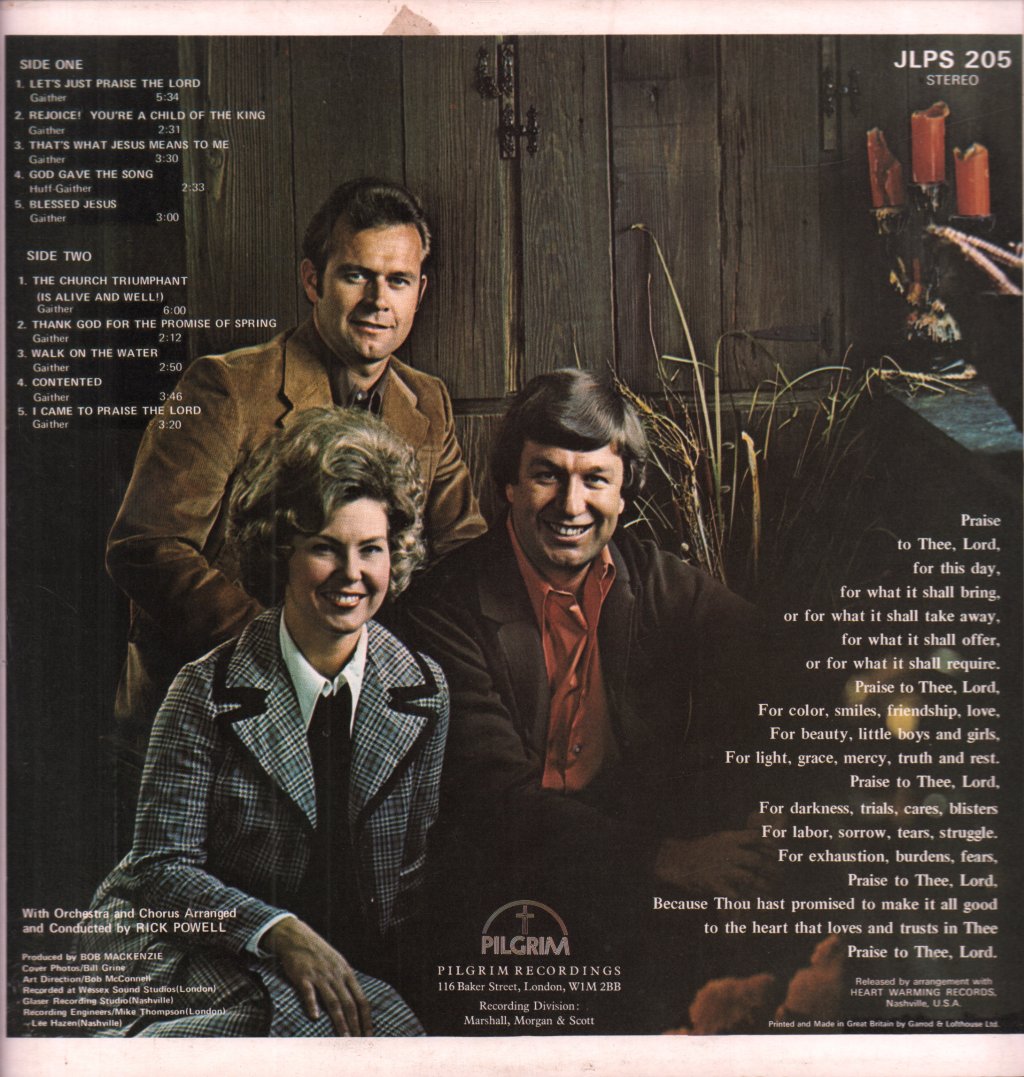 Bill Gaither Trio - Let's Just Praise The Lord - Lp