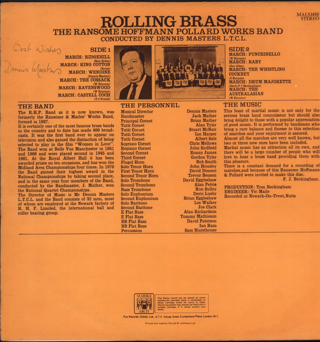 Ransome Hoffman Pollard Works Band - Rolling Brass - Lp