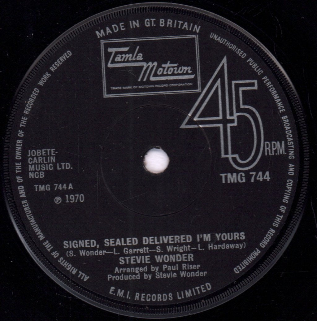 Stevie Wonder - Signed Sealed Delivered I'm Yours - 7 Inch