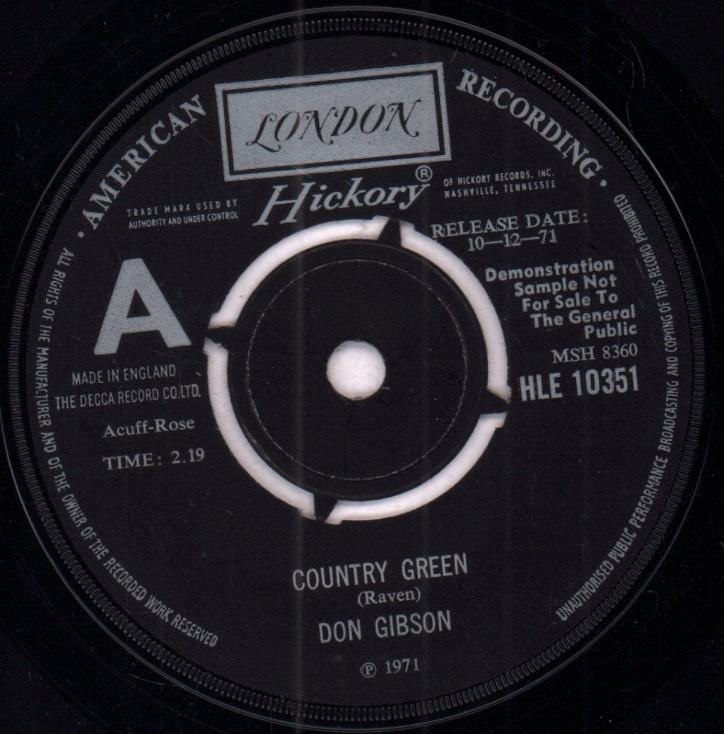 Don Gibson - Country Green - 7 Inch