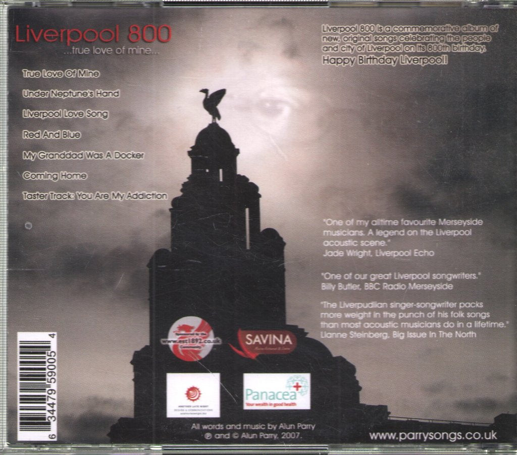 Alun Parry Band - Liverpool 800 ...True Love Of Mine... - Cd