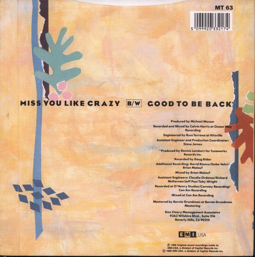 Natalie Cole - Miss You Like Crazy - 7 Inch