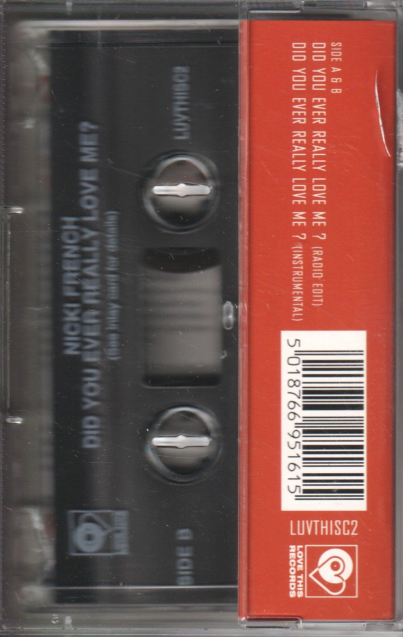 Nicki French - Did You Ever Really Love Me - Cassette