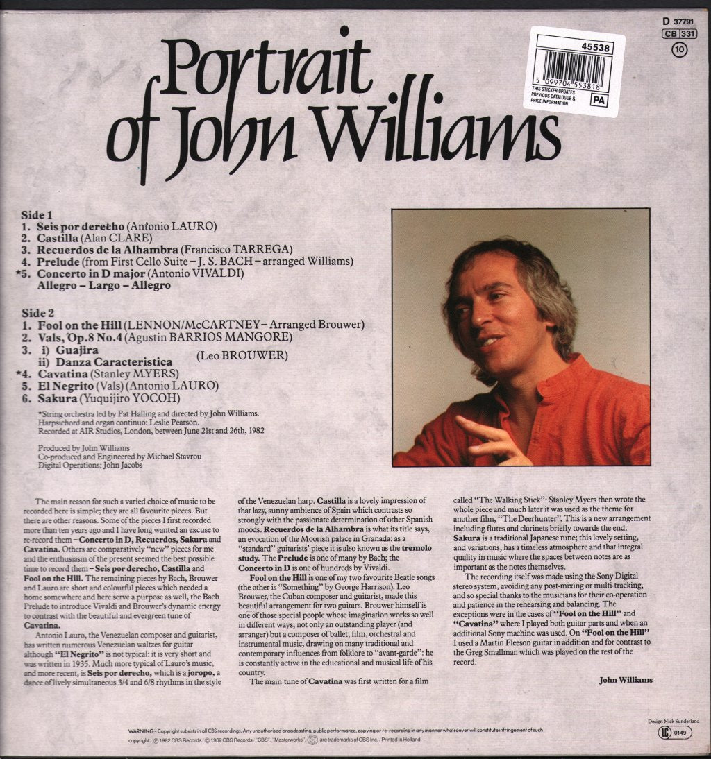 John Williams (Guitarist) - Portrait Of John Williams - Lp