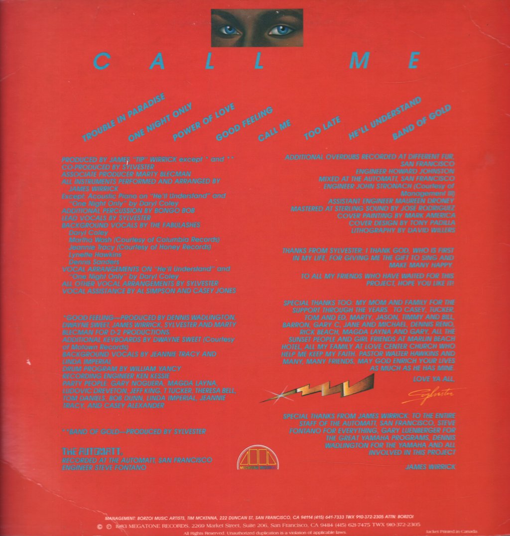 Sylvester - Call Me - Lp