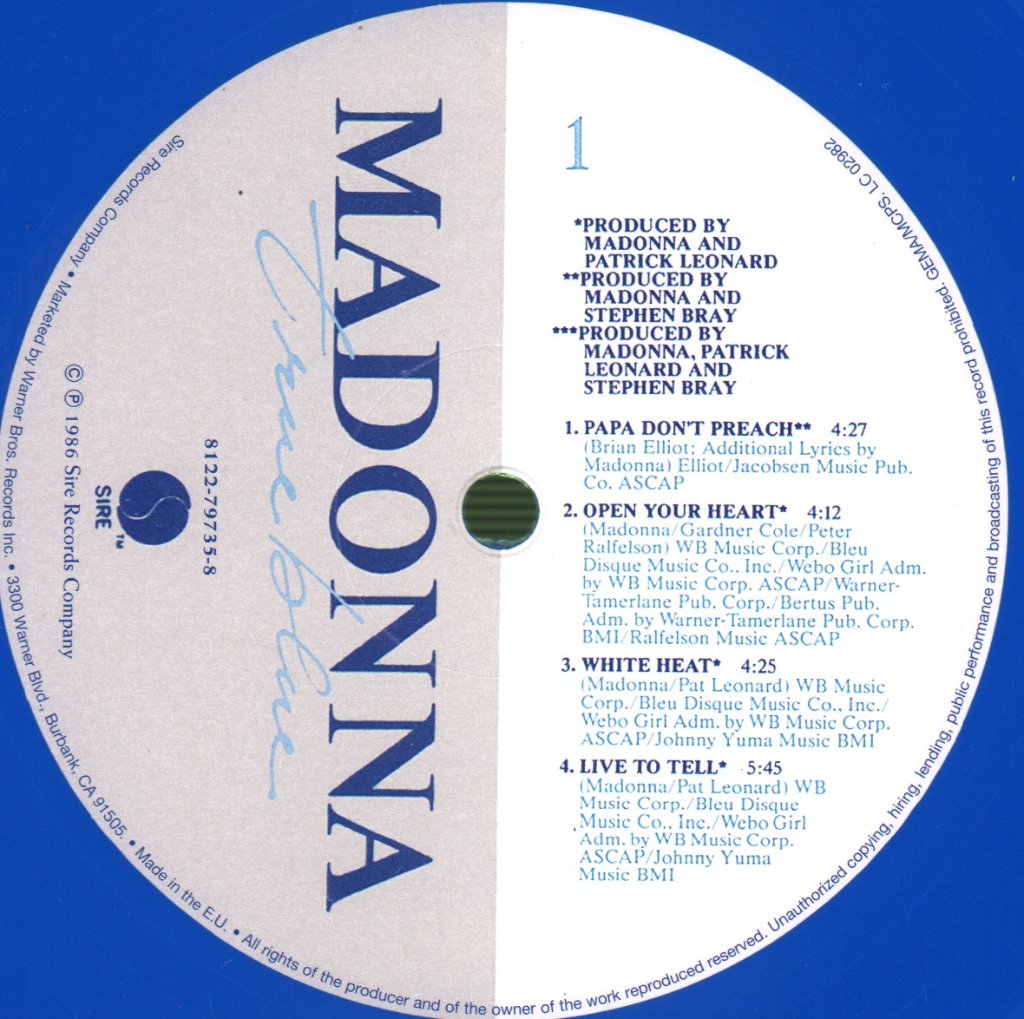 Madonna - True Blue - Lp