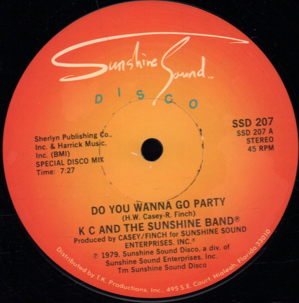 KC And The Sunshine Band - Do You Wanna Go Party - 12 Inch