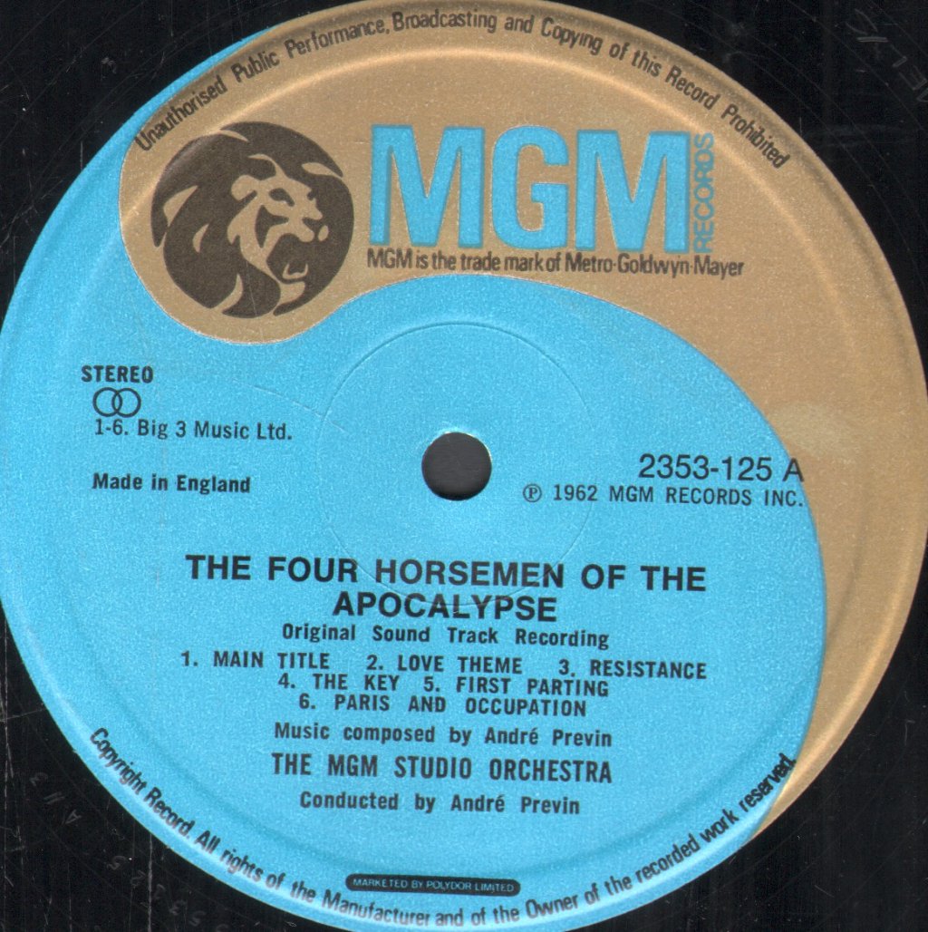 Four Horsemen Of The Apocalypse - Original Soundtrack - Lp