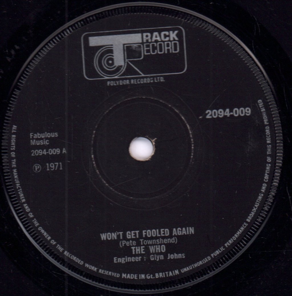 Who - Won't Get Fooled Again - 7 Inch