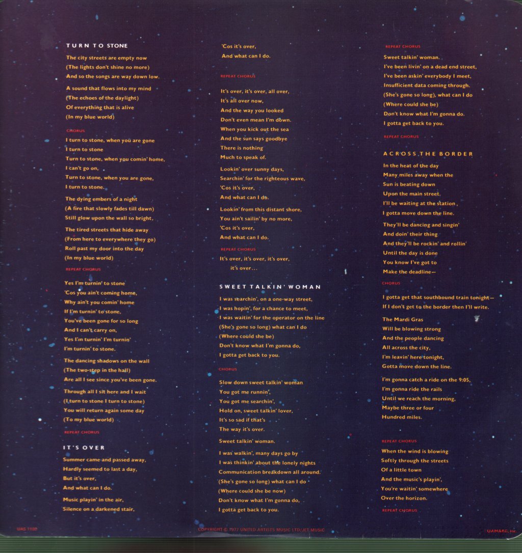 Electric Light Orchestra - Out Of The Blue - Double Lp