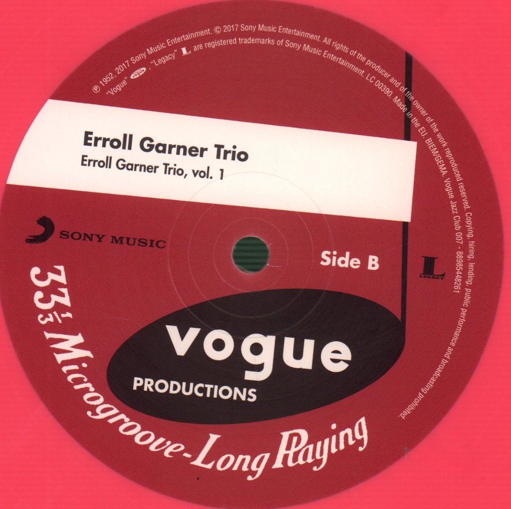 Erroll Garner Trio - Erroll Garner Trio Vol.1 - Lp