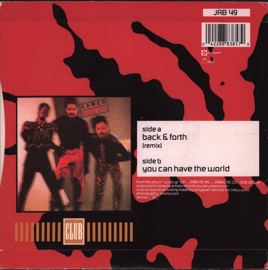 Cameo (Funk Group) - Back And Forth - 7 Inch