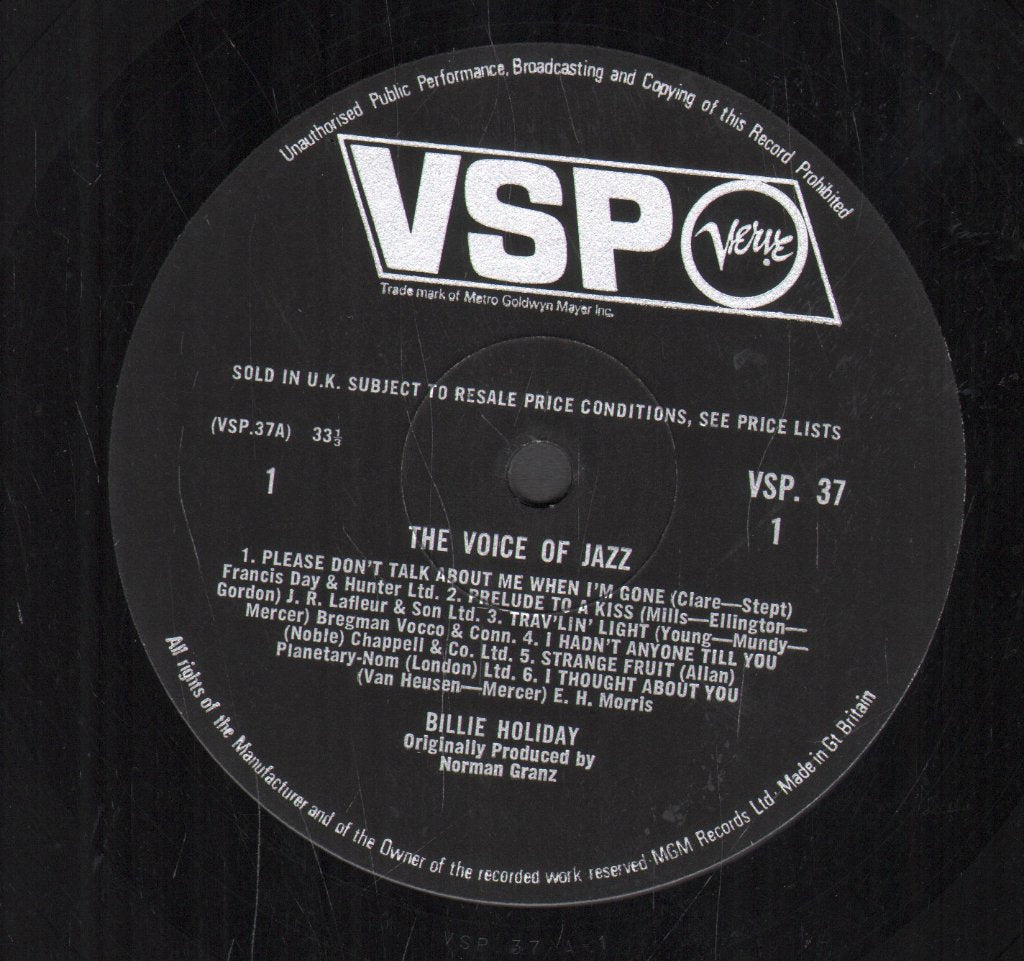 Billie Holiday - Voice Of Jazz - Double Lp