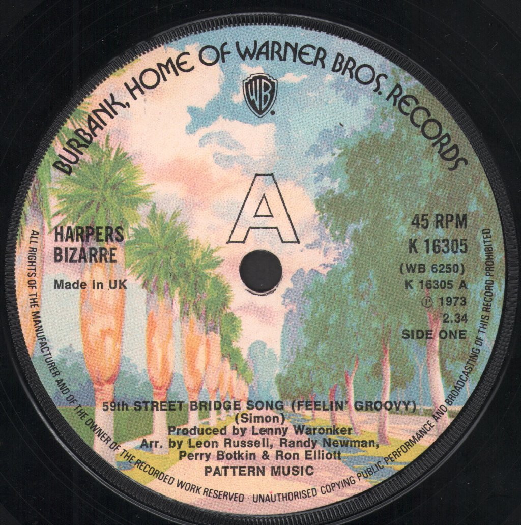 Harpers Bizarre - 59th Street Bridge Song - 7 Inch
