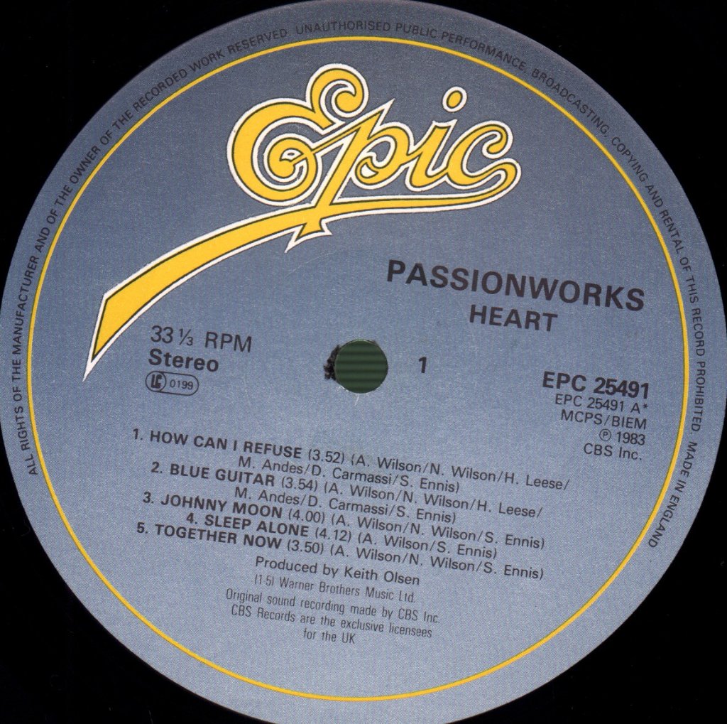 Heart - Passionworks - Lp
