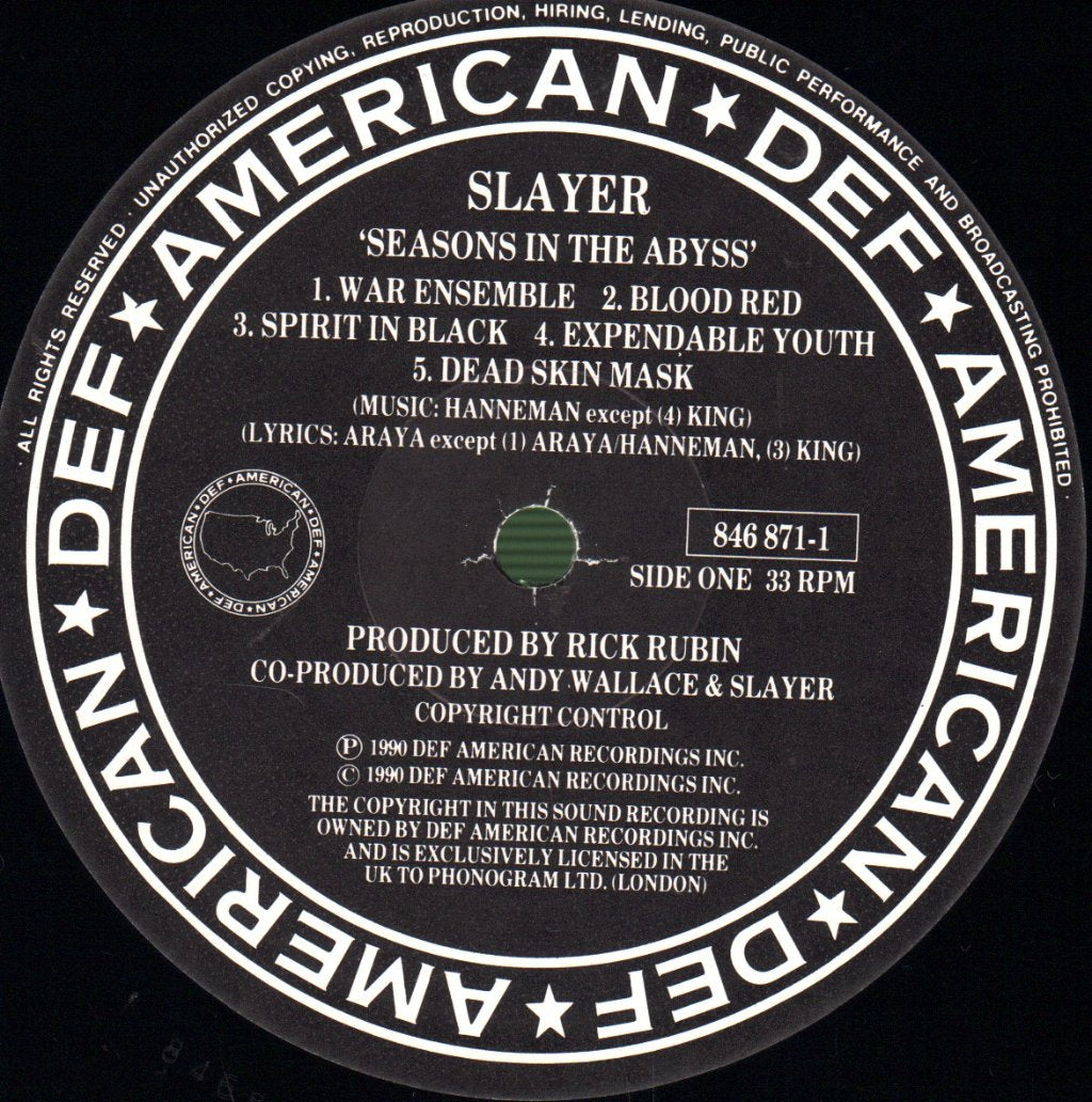 Slayer - Seasons In The Abyss - Lp