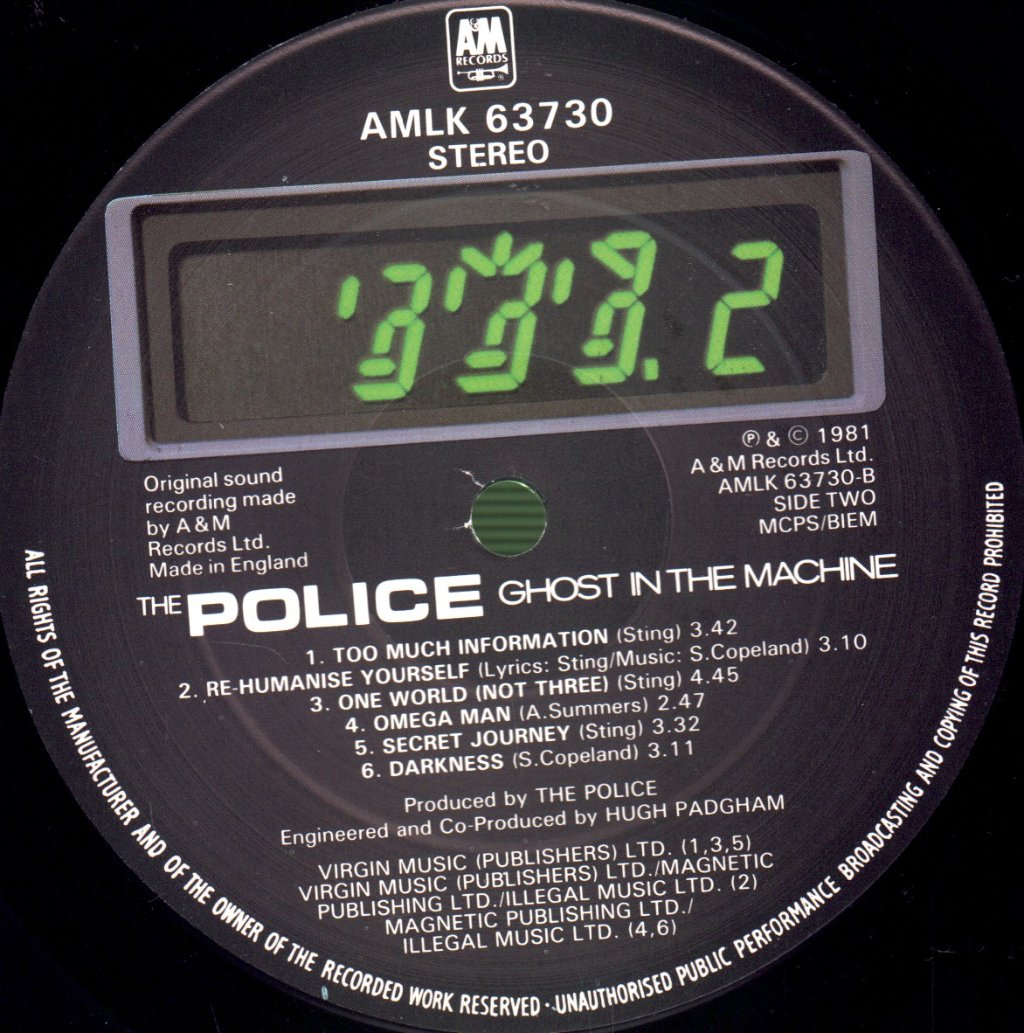 Police - Ghost In The Machine - Lp