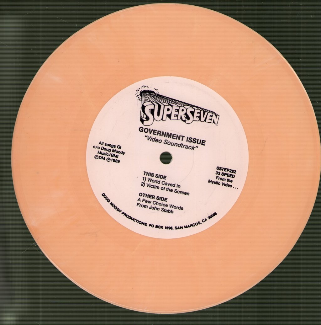 Government Issue - Video Soundtrack - 7 Inch