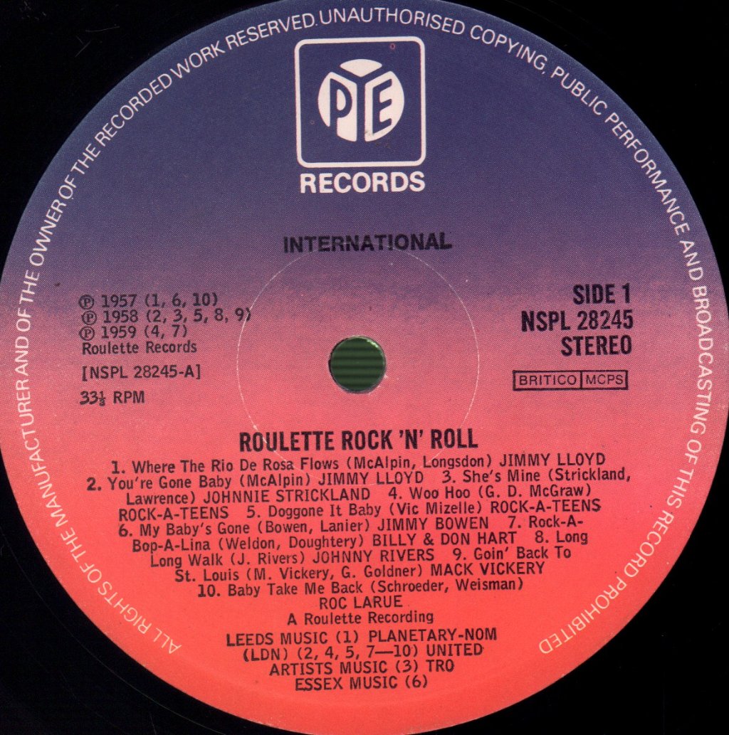 Various Artists - Roulette Rock 'N' Roll Collection - Lp