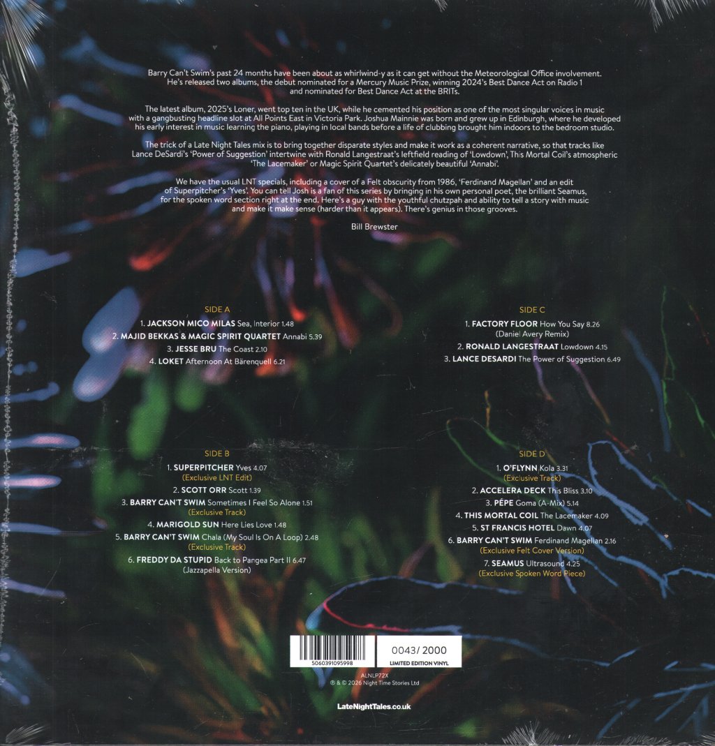 Barry Can't Swim - Late Night Tales: Barry Can't Swim - Double Lp