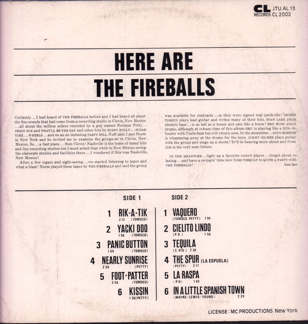Fireballs - Here Are The Fireballs - Lp