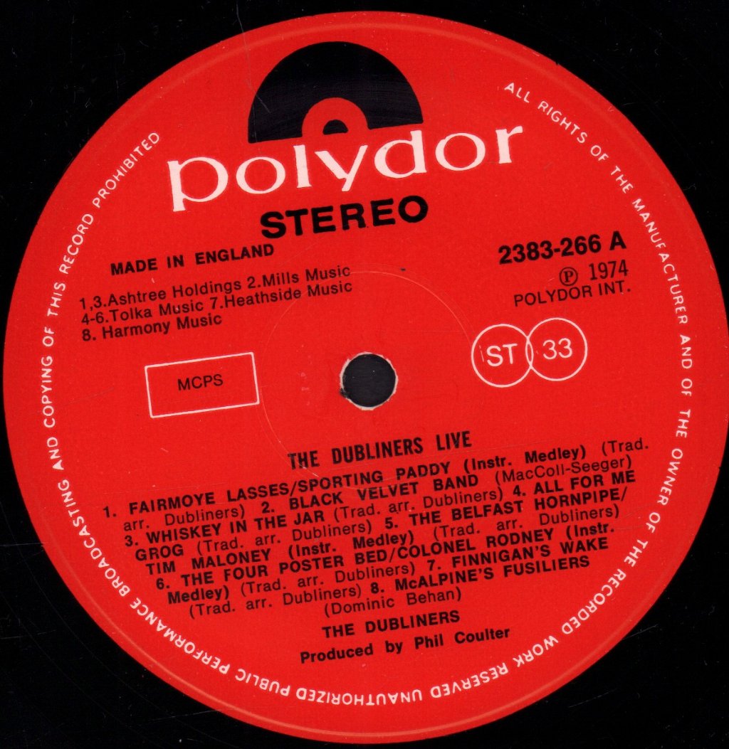 Dubliners - Live - Lp