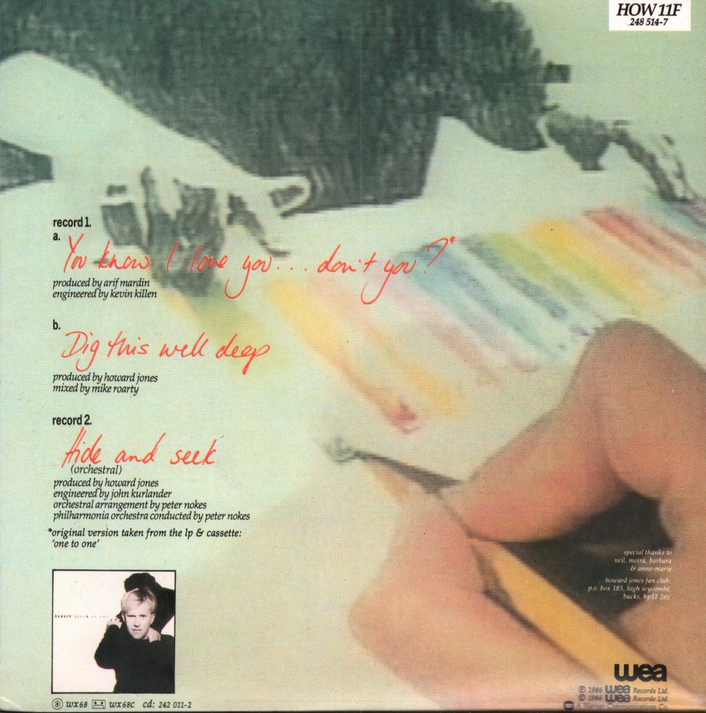 Howard Jones - You Know I Love You - 7 Inch
