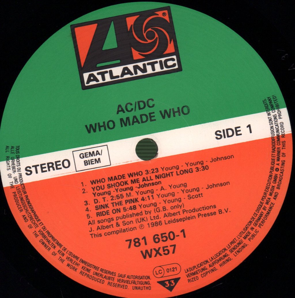 AC/DC - Who Made Who - Lp