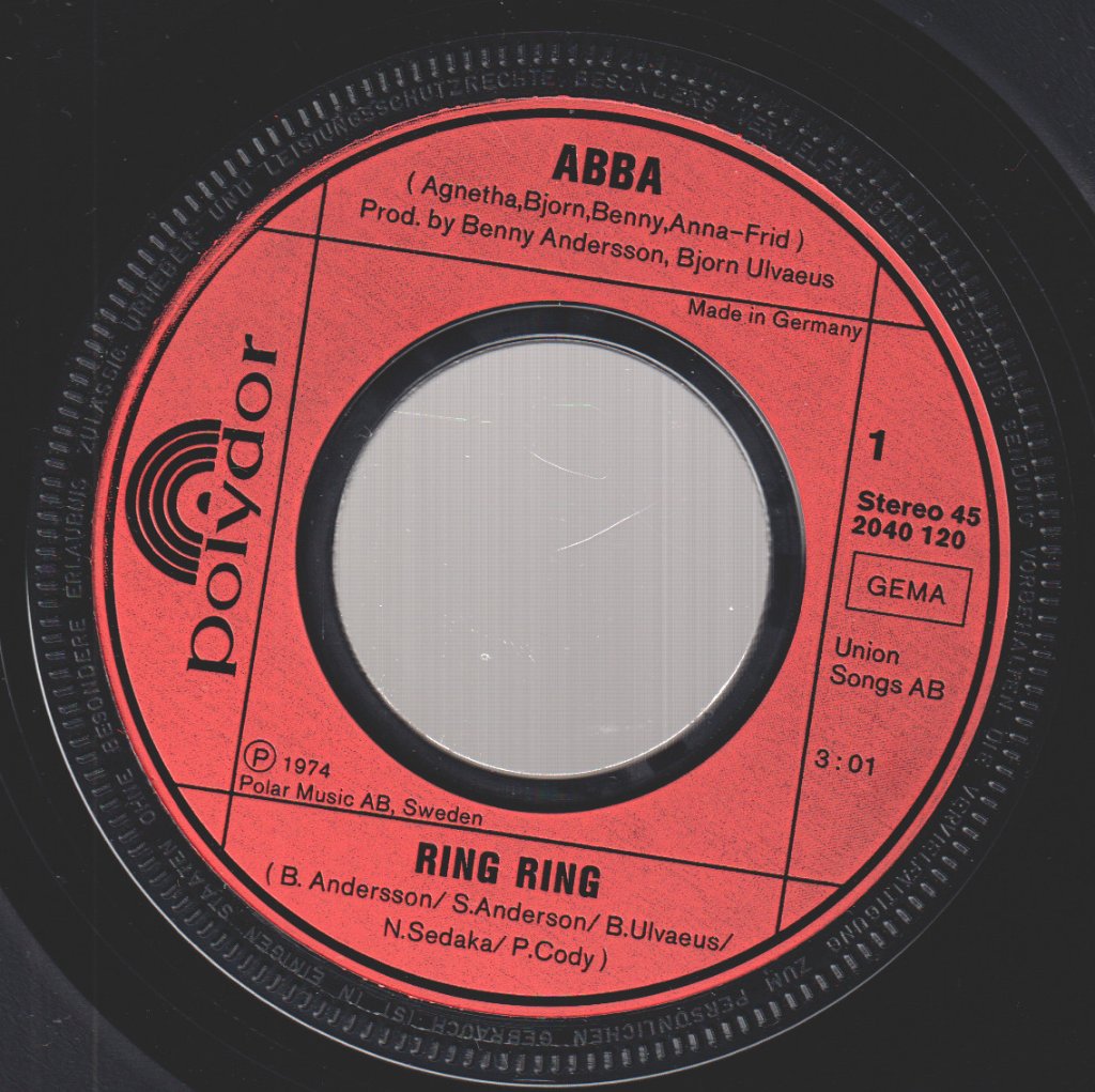 ABBA - Ring Ring / Honey Honey - 7 Inch