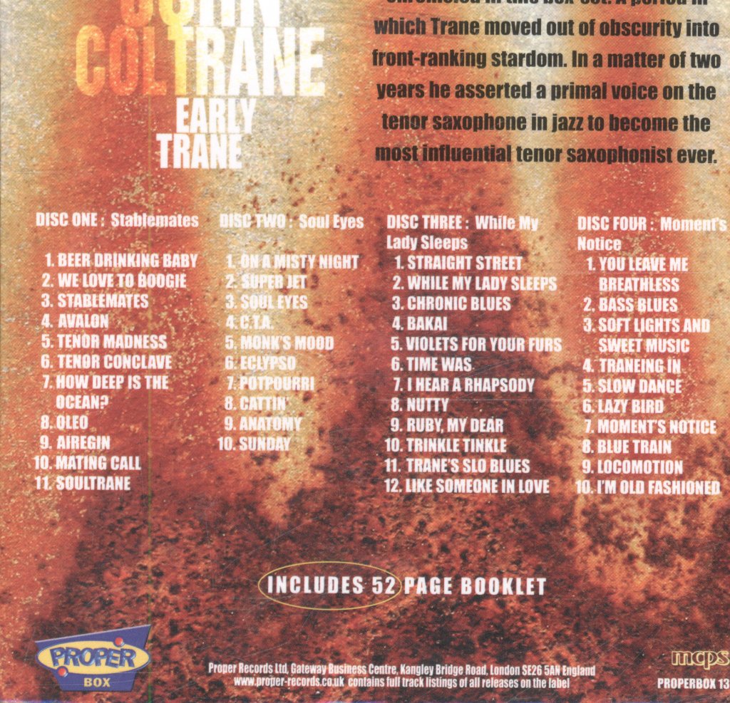 John Coltrane - Early Trane - Cd Set
