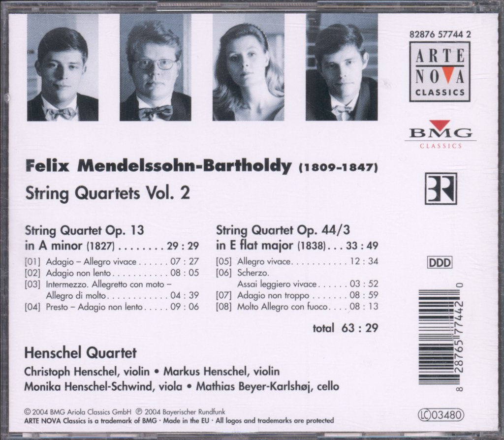Henschel Quartett - Mendelssohn - String Quartets Vol. 2 - Cd