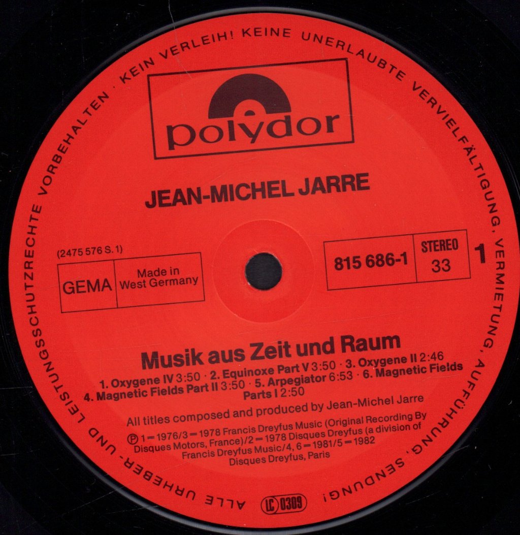 Jean Michel Jarre - Musik Aus Zeit Und Raum - Lp