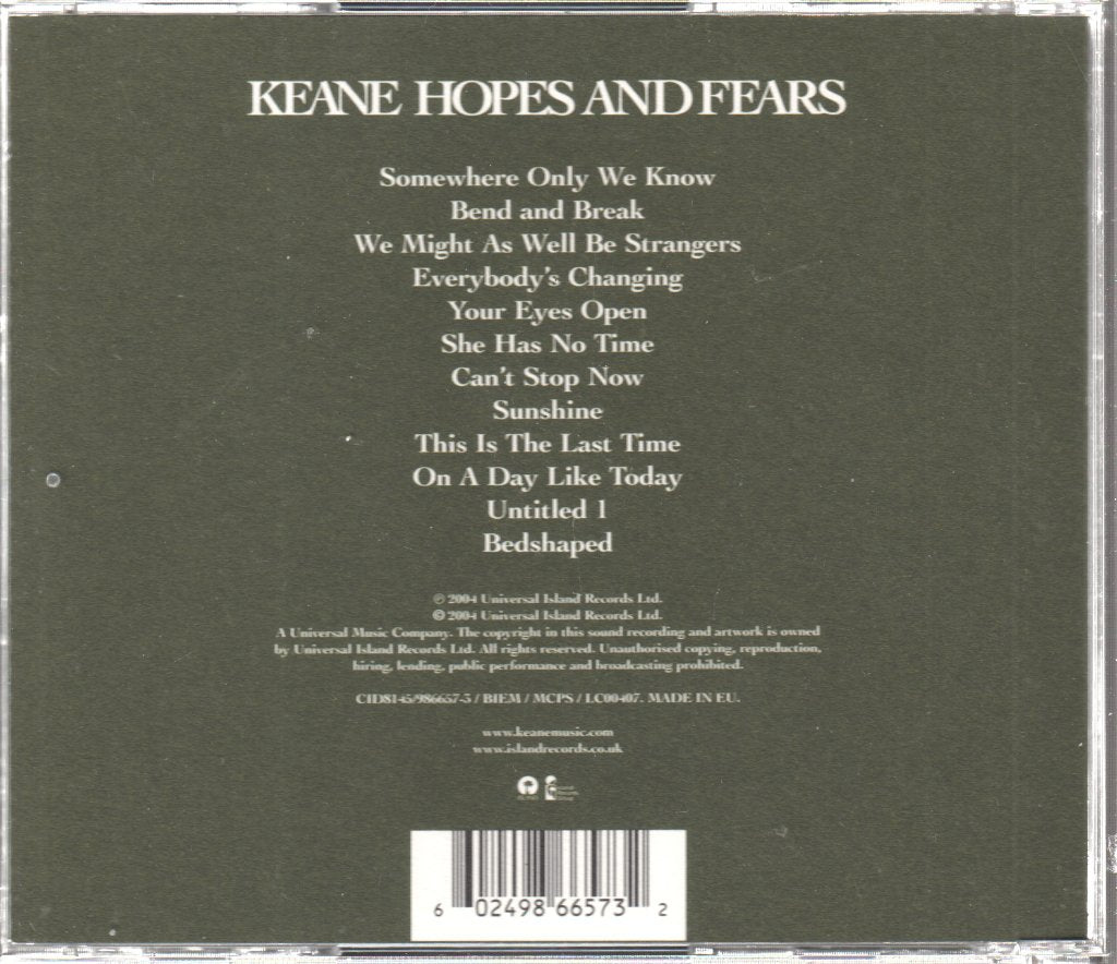 Keane - Hopes And Fears - Cd