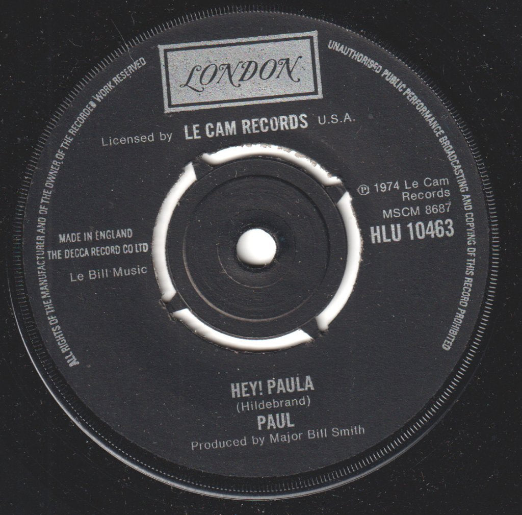 Paul (Paul and Paula) - Hey! Paula - 7 Inch