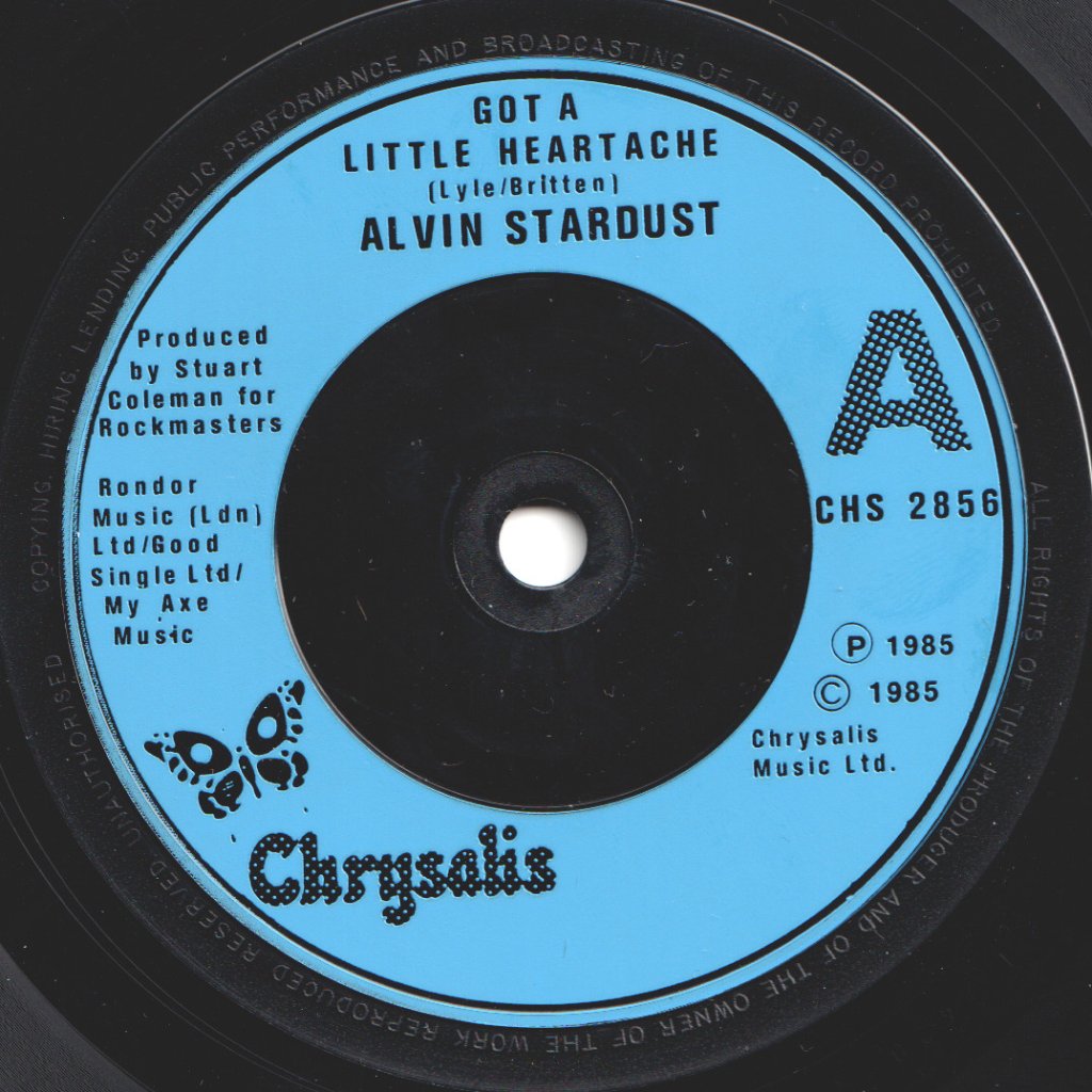 Alvin Stardust - Got A Little Heartache - 7 Inch