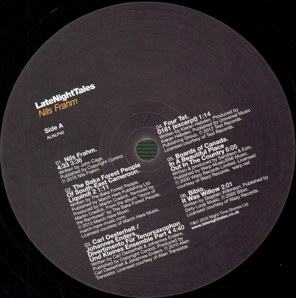 Nils Frahm - LateNightTales - Double Lp