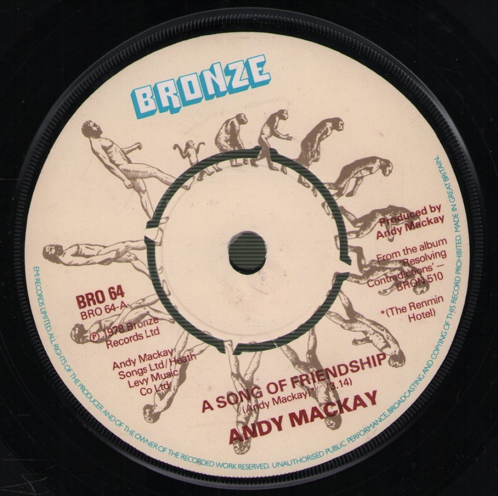 Andy Mackay - A Song Of Friendship - 7 Inch