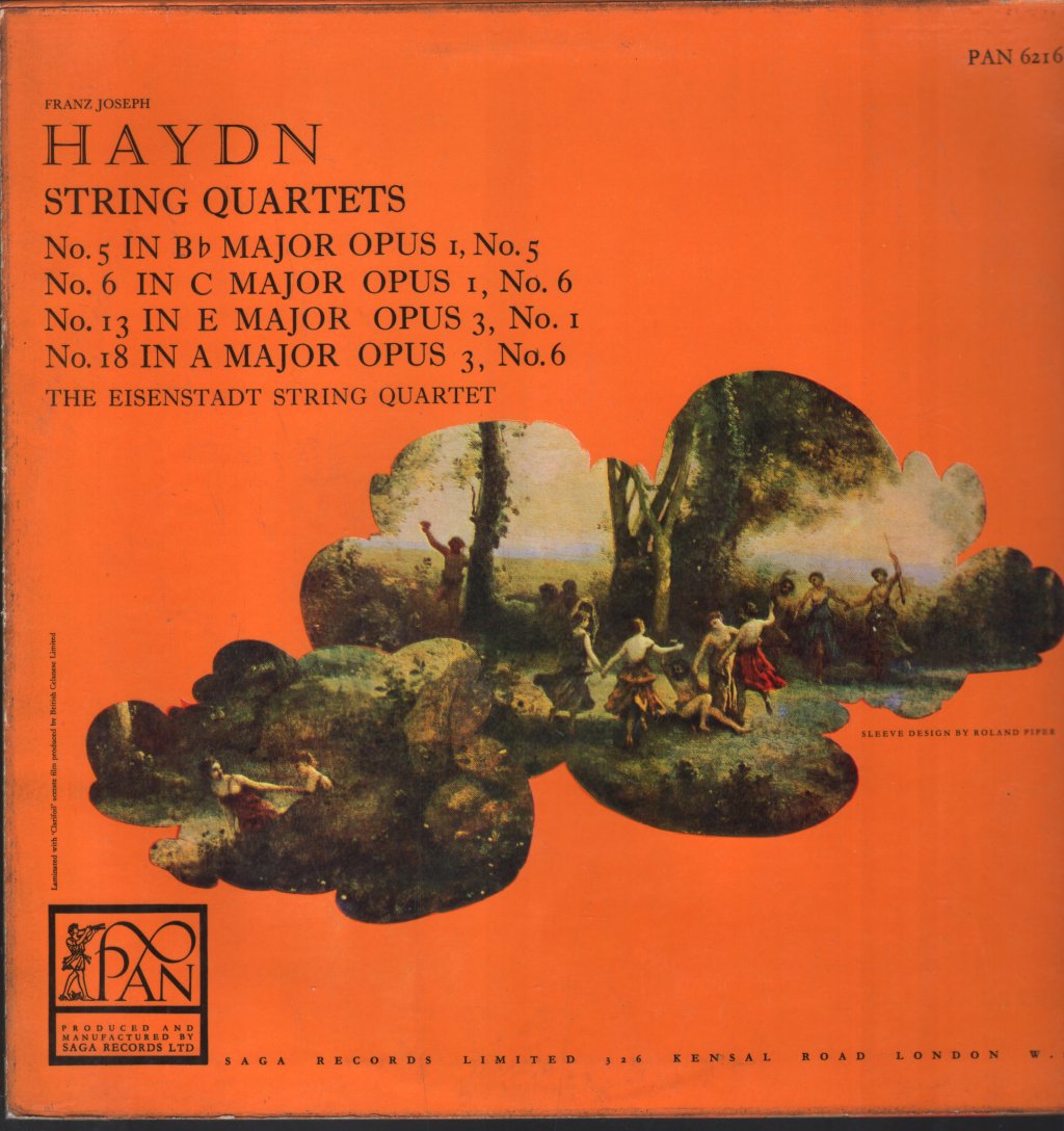 Eisenstadt String Quartet - Haydn - String Quartets Nos. 5, 6, 13, 18 - Lp