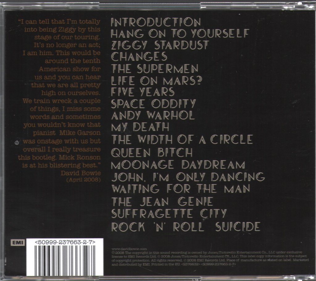 David Bowie - Live Santa Monica '72 - Cd