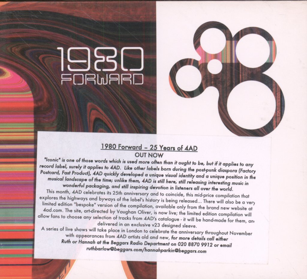 Various Artists - 1980 Forward (4AD Celebrating 25 Years) - Cd