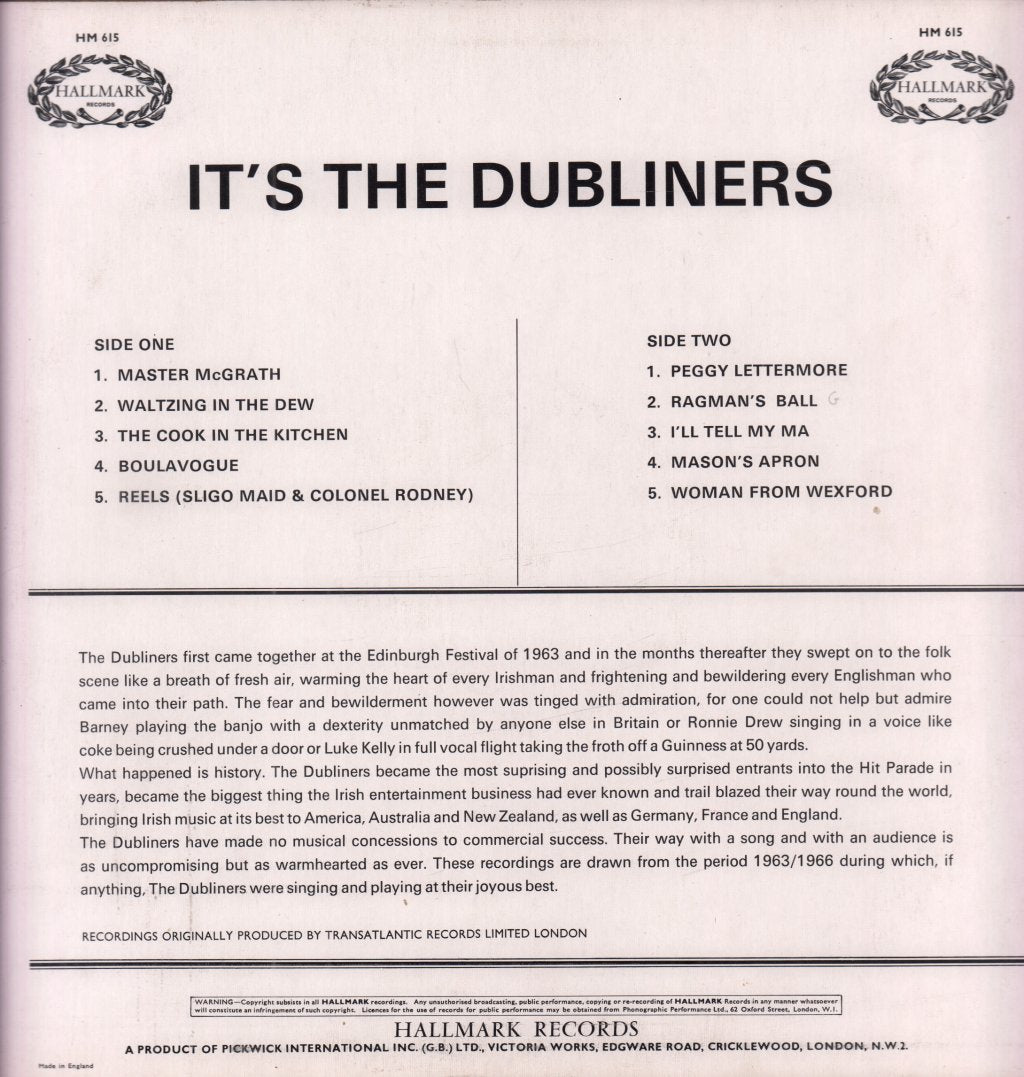 Dubliners - It's The Dubliners - Lp