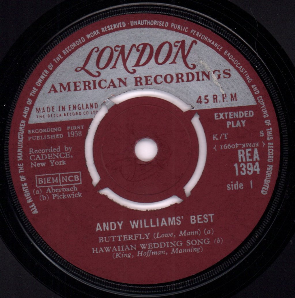 Andy Williams - Andy Williams' Best - 7 Inch